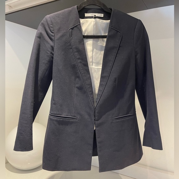 $598 VERONICA BEARD Navy Blue Dickey Jacket sz 00